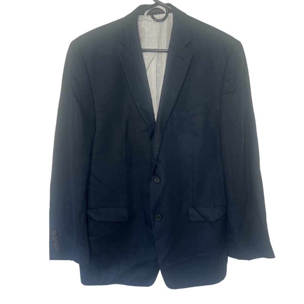 Lauren Ralph Lauren Men’s Blue 100% Linen 2 Button Blazer Jacket Sz 43R Business